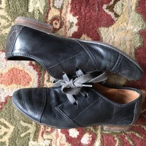 NAYA Black Leather Flat Oxford Shoes 7 M